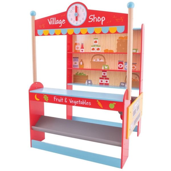 Дървен детски магазин Bigjigs Village Shop BJ488 1