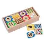 Дървен самокоригиращ се пъзел с числа Melissa & Doug 12542 1