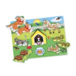 Детски дървен пъзел с дръжки Домашни животни Melissa & Doug 19053 (1)