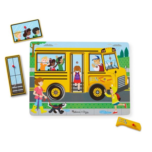 Дървен музикален пъзел с дръжки Рими Автобус Melissa & Doug 10739 (1)