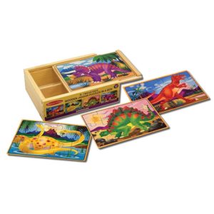 Четири дървени пъзела в кутия Динозаври Melissa & Doug 13791 (1)