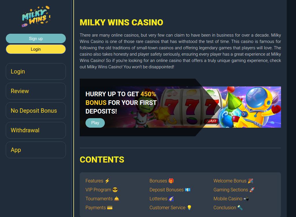 Explore the Thrilling Universe of Milky Wins Casino & Sportsbook Explore the Thrilling Universe of Milky Wins Casino & Sportsbook
